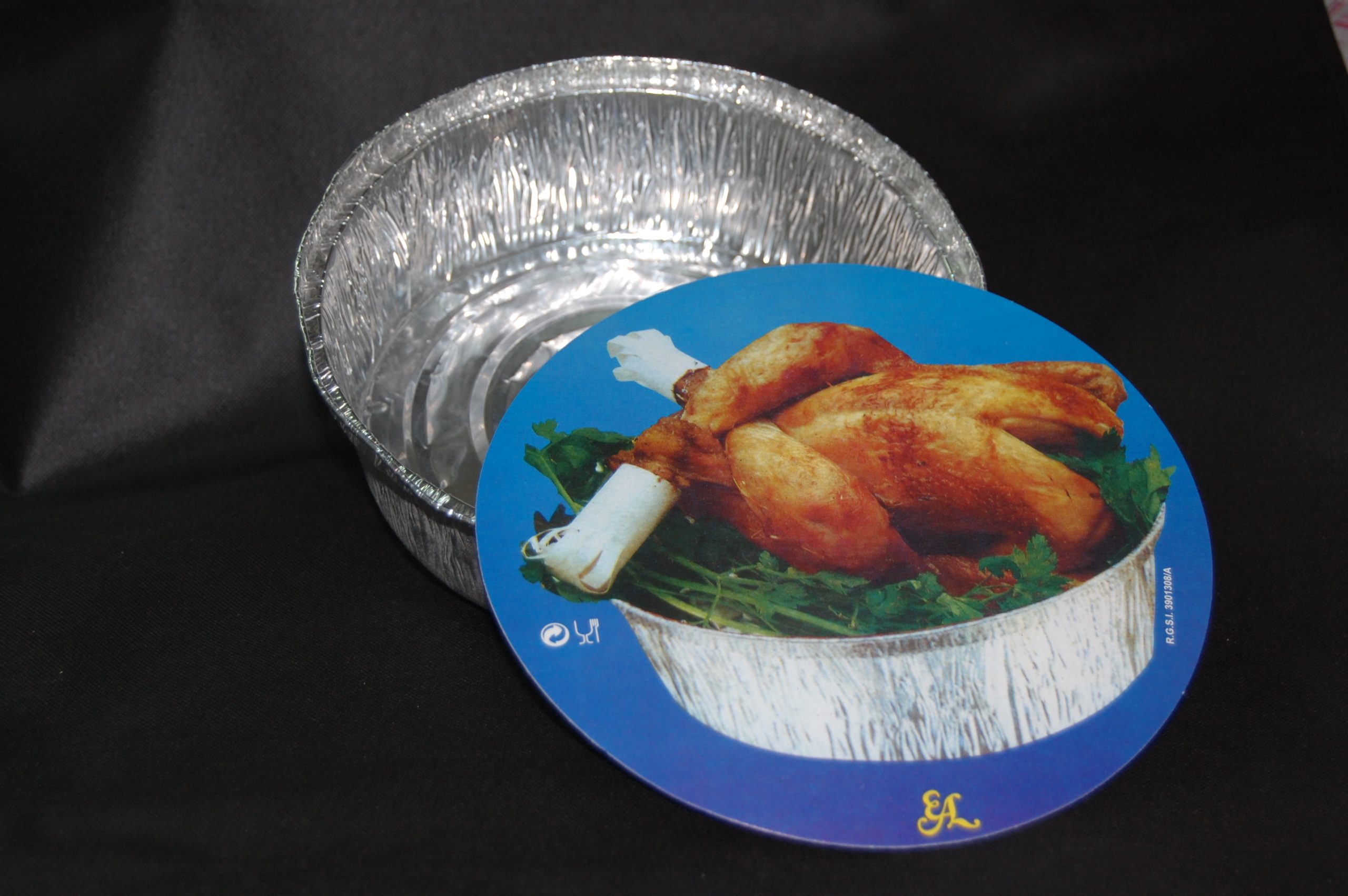 ENVASE ALUMINIO REDONDO POLLOS