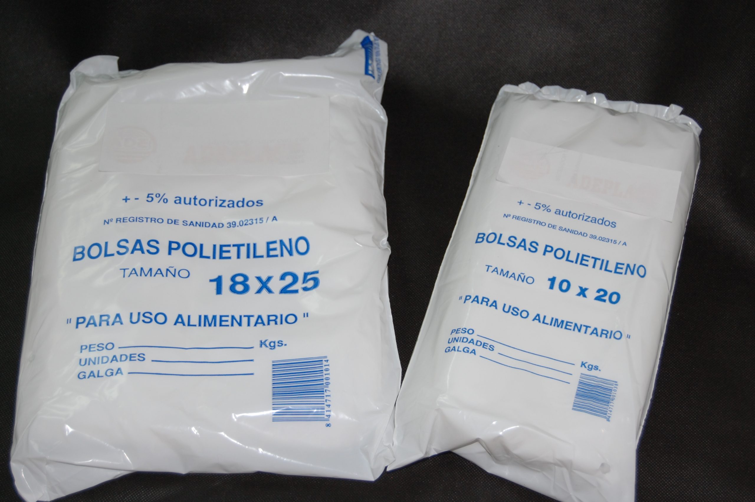 Bolsas transparentes de plástico del catálogo de Spapel